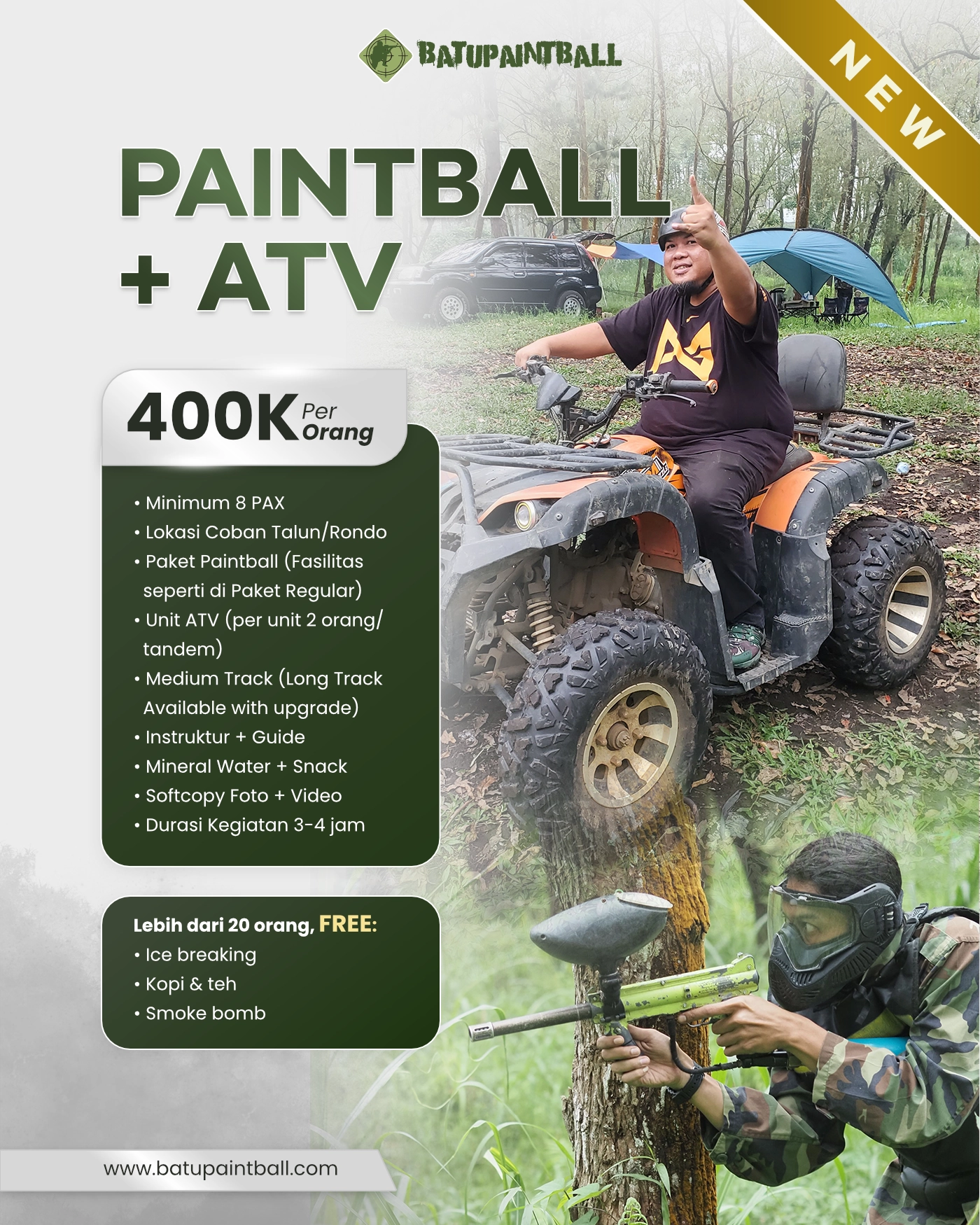 6. Bundling Package Paintball + ATV